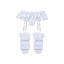 Women Lace Garter Belt and Stockings Set Jacquard Suspenders Panty Satin Bow Mini Skirt Hosiery Mesh Lingerie Pantyhose
