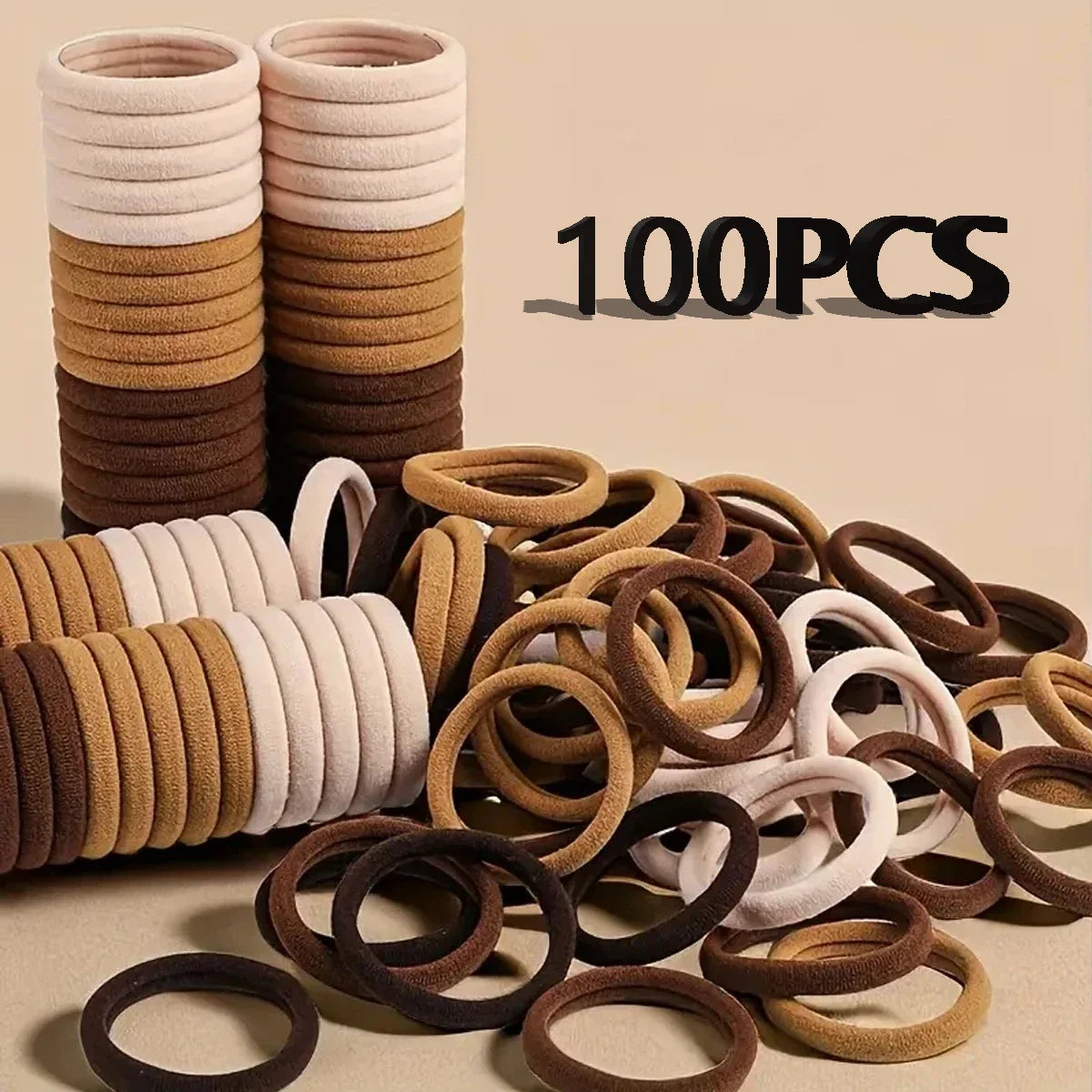 30-200pcs Hair Accessories for Women girl Basic Hair Bands Headband Hair Ropes Ties Ponytail Holder Simple and Fashionable Nylon Main image