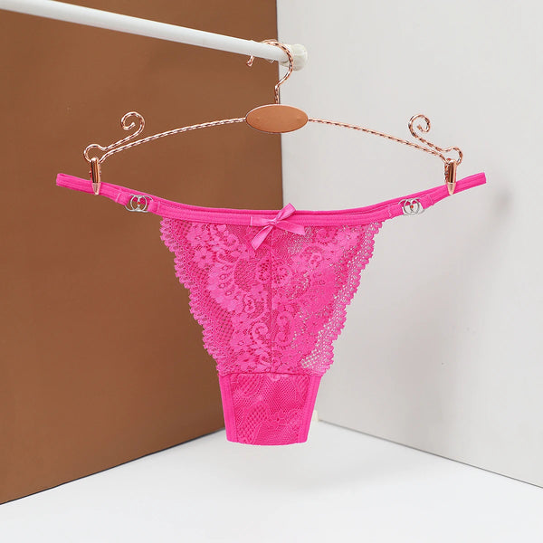 Women's Thongs G-string Panties Sexy Lace Flowers Low Waist Briefs Fashion Underpants Transparent T-back Underwear