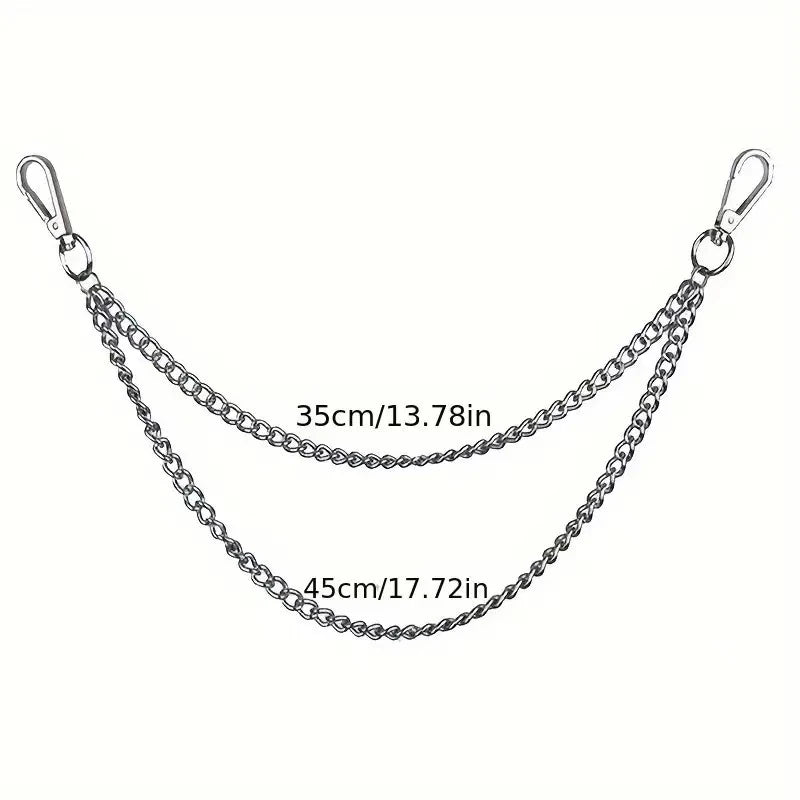 Punk Style Metal Fashion Jeans Chain Accessories Pendant Versatile Pants Chain Key chain Hip-Hop Waist Chain