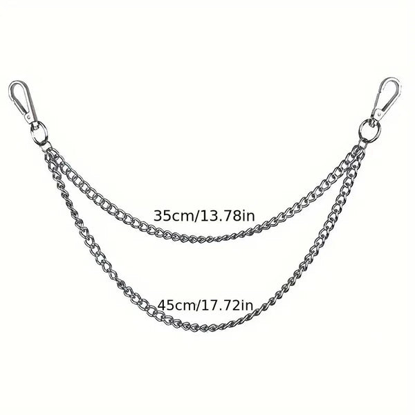 Punk Style Metal Fashion Jeans Chain Accessories Pendant Versatile Pants Chain Key chain Hip-Hop Waist Chain