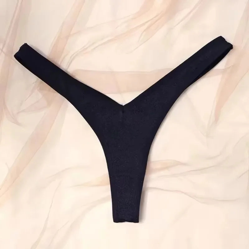 Women Sexy V Waist Sexy Sports Thongs G-string Breathable Panties Low Waist Underwear Knicker T Pants Elastic Bikini Underpants Main image