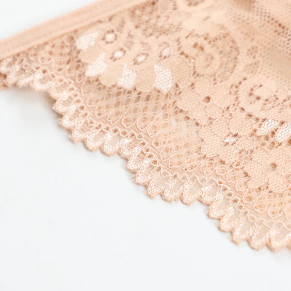 Women's Thongs G-string Panties Sexy Lace Flowers Low Waist Briefs Fashion Underpants Transparent T-back Underwear