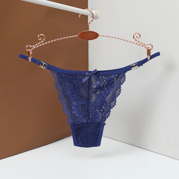 Women's Thongs G-string Panties Sexy Lace Flowers Low Waist Briefs Fashion Underpants Transparent T-back Underwear