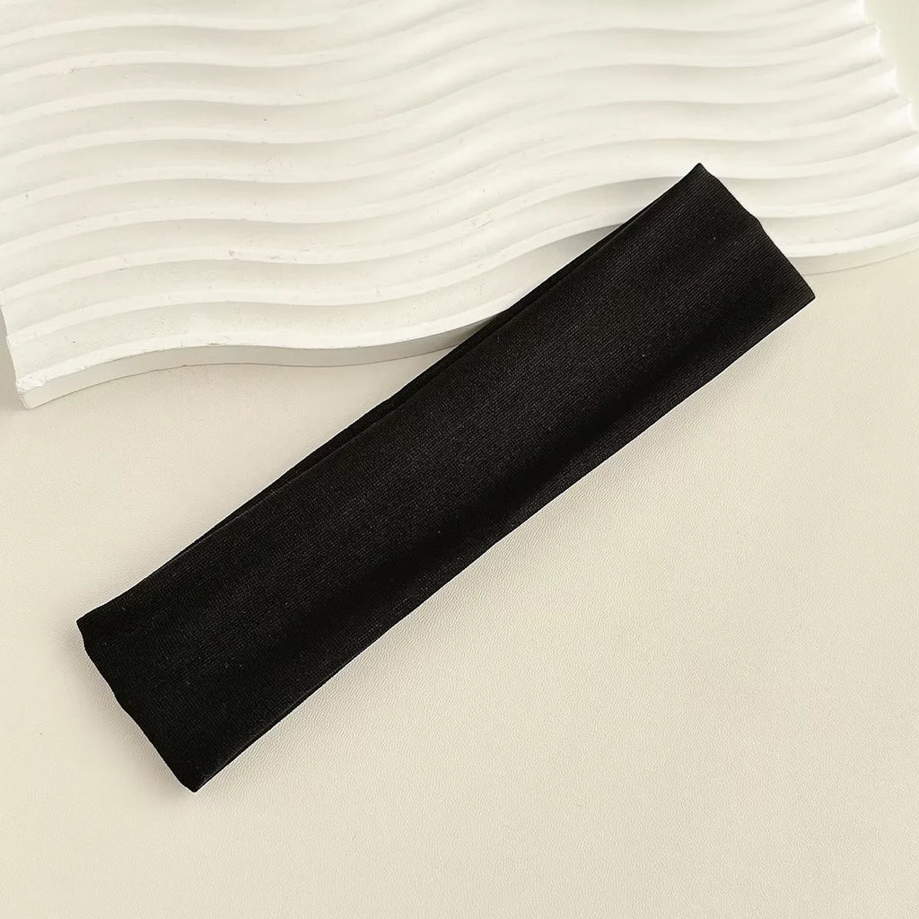 Four Seasons Solid Sports Headbands For Women Fitness Running Yoga Solid Color Elastic Hairbands Stretch Makeup Hair Accessories