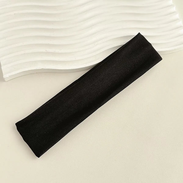 Four Seasons Solid Sports Headbands For Women Fitness Running Yoga Solid Color Elastic Hairbands Stretch Makeup Hair Accessories