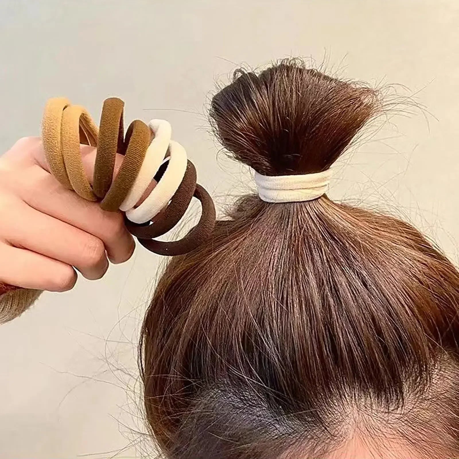30-200pcs Hair Accessories for Women girl Basic Hair Bands Headband Hair Ropes Ties Ponytail Holder Simple and Fashionable Nylon Secondary image