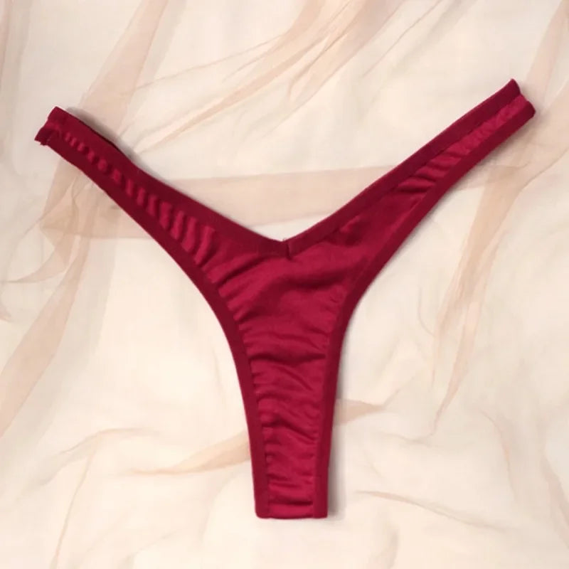 Women Sexy V Waist Sexy Sports Thongs G-string Breathable Panties Low Waist Underwear Knicker T Pants Elastic Bikini Underpants Secondary image